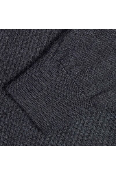 hateko Чоловічий антрацитовий класичний трикотажний светр з поло - 170,104