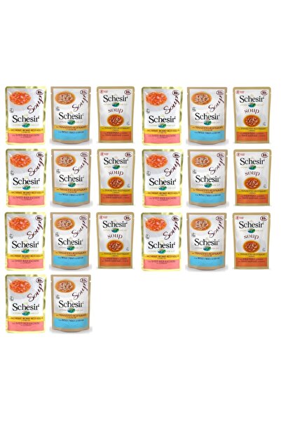 Schesir 3 Çeşit Kedi Çorbası 85 Gr. X 20 Adet