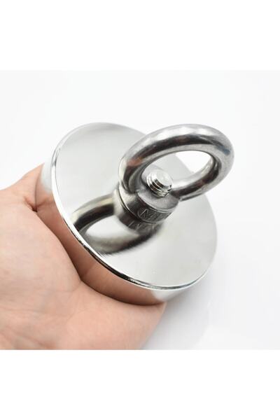 Dünya Magnet Magnet Fishing, 80mm Askılı Güçlü Büyük Neodyum Mıknatıs, Kurtarma Mıknatısı