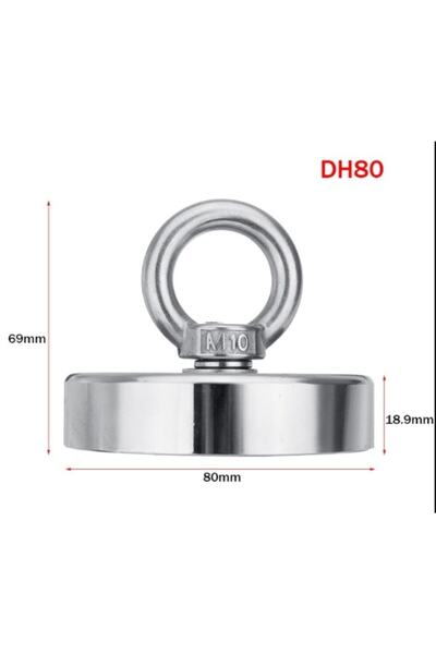 Dünya Magnet Magnet Fishing, 80mm Askılı Güçlü Büyük Neodyum Mıknatıs, Kurtarma Mıknatısı