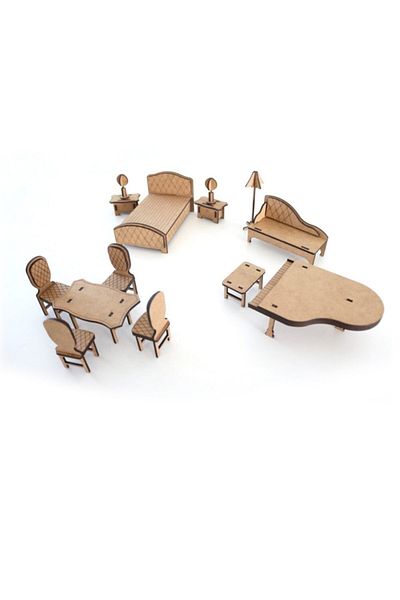 3D SERGİ 3d Wooden Puzzle Household Items Set 3 65 Pieces