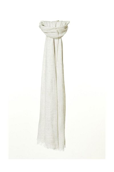 Armine Women's Ecru Linen Viscose Shawl 7990