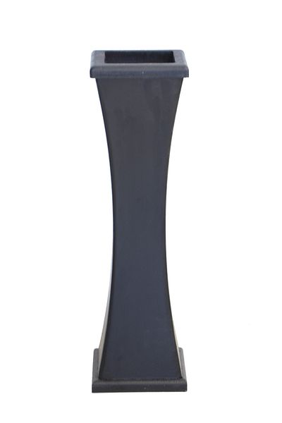 Yapay Çiçek Deposu 50 cm Black Thin Waisted Wooden Vase