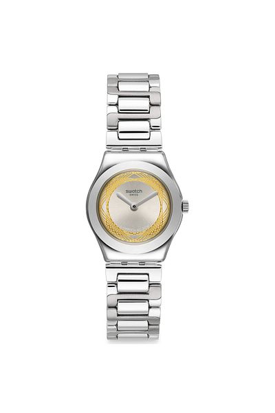 Swatch ساعة يد نسائية بحلقة ذهبية Yss328g