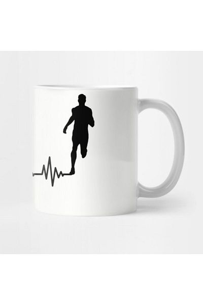 TatFast كوب فني من Your Ski Jumping Heartbeats Line Sport Gift Art، هدية، مهر، حامل عرض