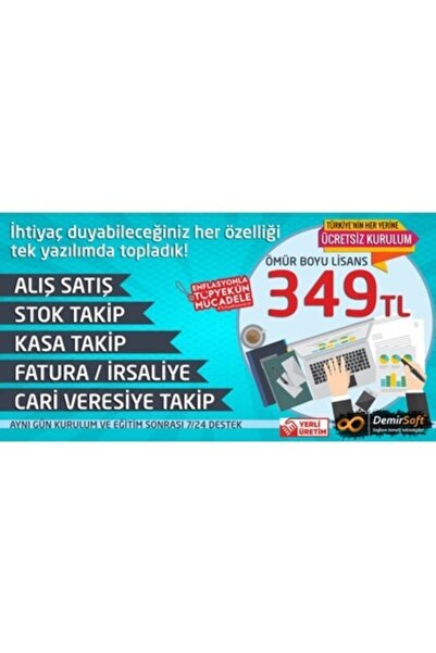 DemirSoft Fatura Alış Satış Stok Takip Cari Kasa Veresiye Takip Programı