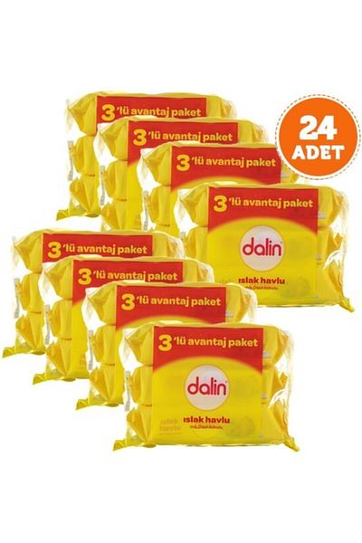 Dalin Wet Towel Classic 3x56 Pieces x 8 Packs