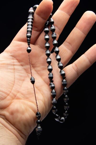 OTTOTESBİH Sistem de cadouri pentru bărbați cu ciucuri 7x11mm Spiral Kuka Tasbih