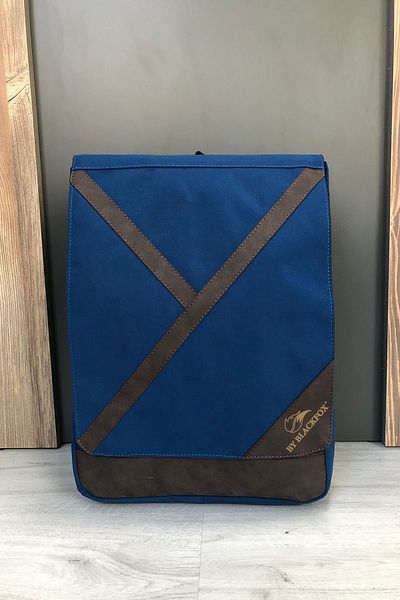 AGOÇANTA Unisex Blue Laptop Bag - With Compartment, For Back and School