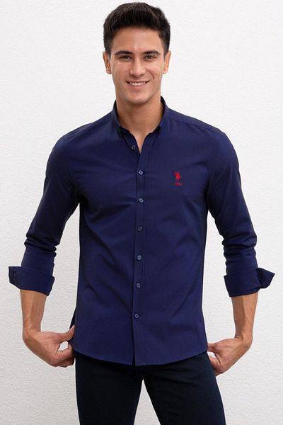 U.S. Polo Assn. Мъжка тъмносиня риза