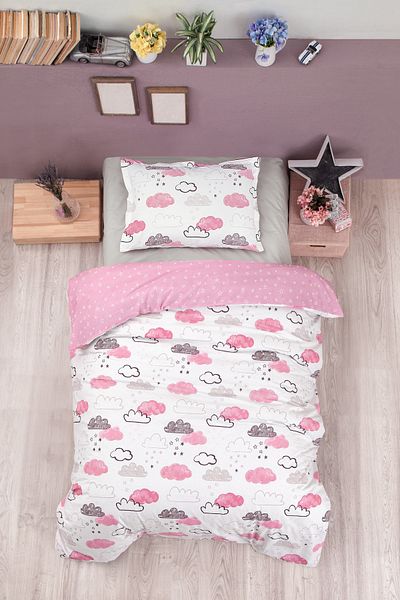 Nordqueen Σετ Παπλωματοθήκη Μονή Ranforce 100% Βαμβάκι 160 x 220 cm