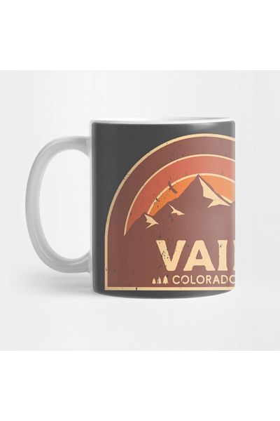 TatFast كوب بتصميم جبل كولورادو من Vintage Boulder، هدية، خزائن، عرض تقديمي