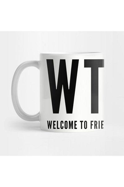 TatFast مضحك - Wtf مرحبًا بكم في منطقة الأصدقاء - بيان نكتة مضحكة شعار الفكاهة Kupa