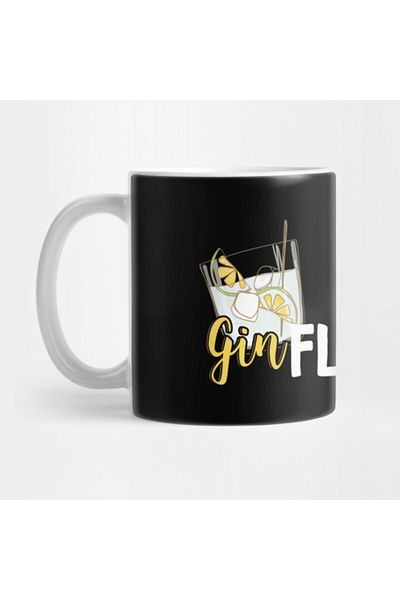 TatFast جهاز Gin & Tonic Washed Slide Gin Lover Apparel - كوب، هدية، مهر، عرض