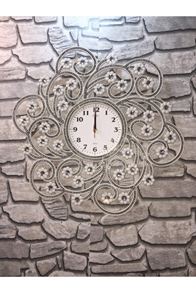QUARTZ Büyük Boy Taşlı Modern Duvar Saati ( Yeni Model )