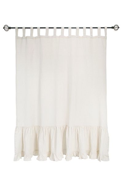 cotton maison Natural Curtain Rustic Pleated Vintage 200x185 Cm