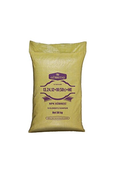 GÜBRETAŞ 6 Çeşit Besin Maddeli 13.24.12+10(so3)+me Gübre-50 Kg