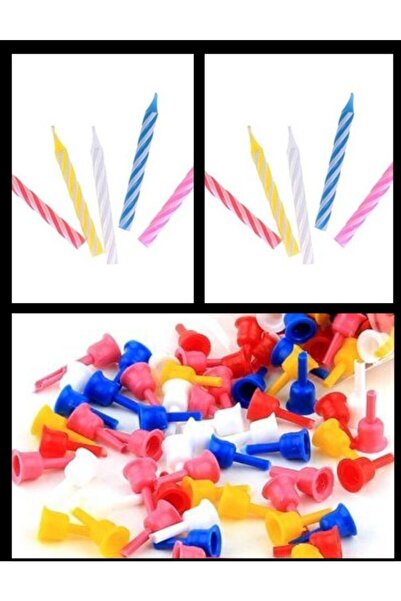 DALKIR GIDA Doğum Günü Mum Ve Altlık Seti (140 Adet Mum + 140 Adet Altlık)