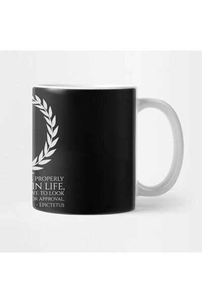 TatFast كوب Stoic Philosophy Marcus Aurelius Quote - Be Happy - كوب Stoicism