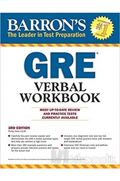 Barrons Yayınları Barron's Gre Verbal Workbook