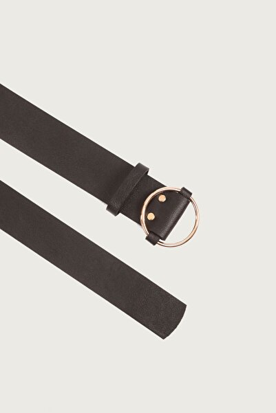 Bigdart Дамски черен колан от еко кожа с катарама 010124