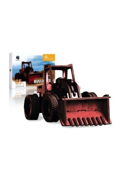 Pershang Wooden Bulldozer 3D Puzzle 65 Pieces