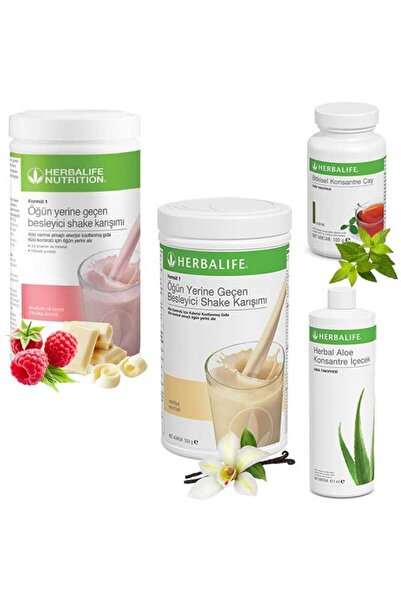 Herbalife Ahududu Shake 1 - Vanilya Shake 1 - Çay Klasik 100 Gr - Aloe Vera