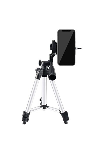 exeo Gümüş Katlanabilir Fotoğraf Makinası Telefon Tripod 3065 65 cm