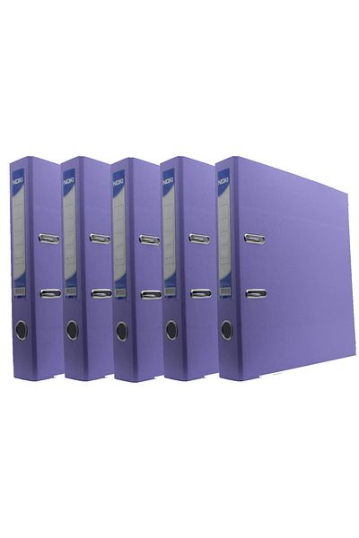 Noki Narrow Plastic Folder (56412-170) Lilac 5 Pack