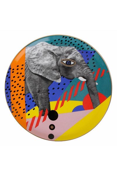 Porland Wild Life Elephant Flat Plate 28cm