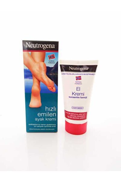 Neutrogena Fast Absorbing Foot Cream 100 Ml + Perfume-Free Hand Cream 75 Ml