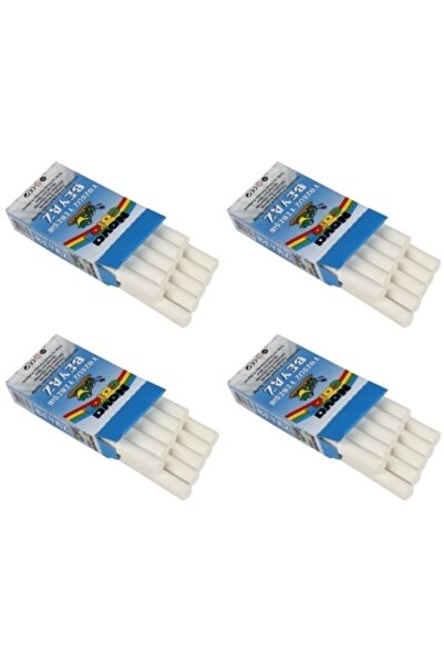 Nova Color Nova 10'lu Tozsuz Beyaz Tebeşir - 4 Paket