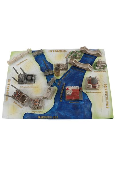 Kahraman 3D Embossed Map of Istanbul