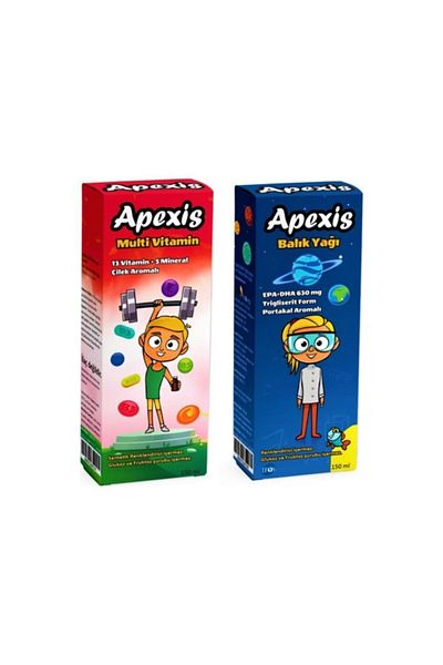 Apexis Multi Vitamin Syrup 150 ml + Fish Oil 150 ml
