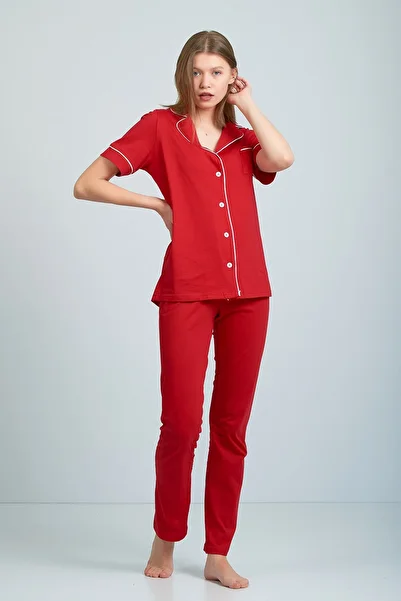 Moda Clubu Women's Pajama Set Red