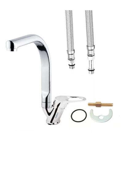 ARMİLLA ARMATÜR Banyo Lavabo Bataryası Sıcak Soğuk Çift Su Girişli Paslanmaz ...