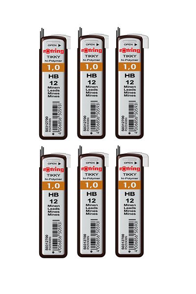 Rotring 0.9 Pen Tip Hb (s)0312700) Pack of 6