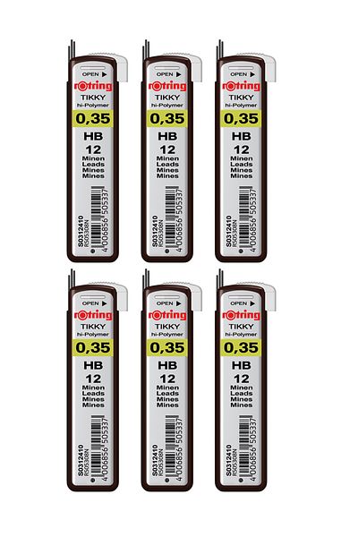 Rotring 0.3 Pen Tip Hb (s)0312410) Pack of 6