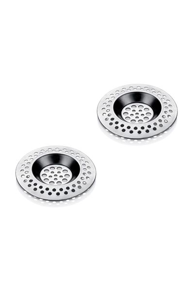 Global Ersat 7 CM Stainless Metal Kitchen Sink Strainer - 3-Piece Sink