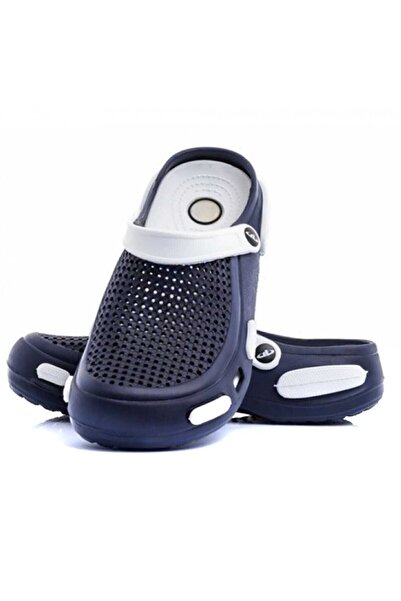 Akınal Bella Erkek Lacivert Beyaz Hastane Hemşire Günlük Sandalet Terlik