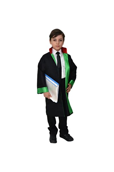rengarenk kostüm Unisex Çocuk Siyah Avukat Cübbesi