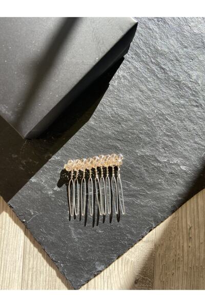 Pearly Handmade Χρυσή μίνι κρυστάλλινη αγκράφα
