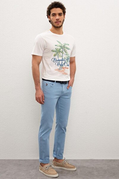 U.S. Polo Assn. Erkek Açık Indigo Slimfit Chinos Pantolon Marky 073