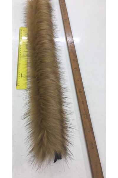 kurkyaka Kadın Camel Imitasyon Kürk Kapüşon Kenarı