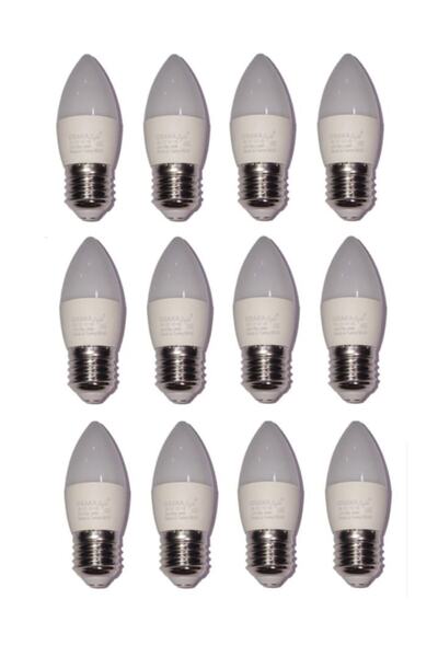 Osaka 6w Led Ampul E-27 Duylu Beyaz Işık 12 Adet