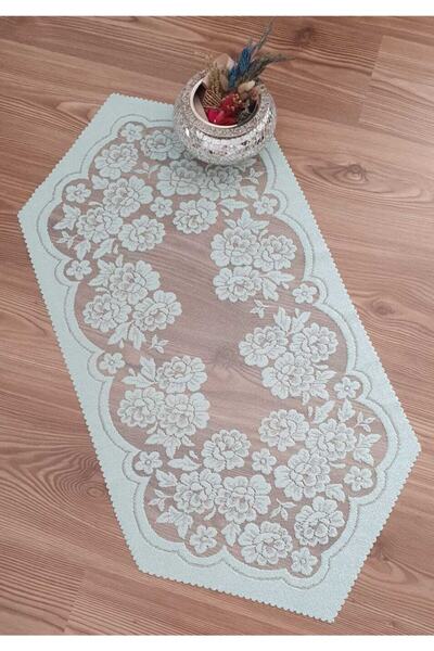 WENESSİ Husa Runner Scurta Tulle Tricotata Harnas Trandafir Verde Apa 40*90