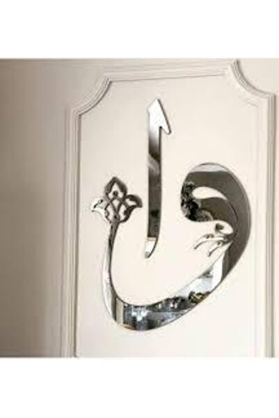 dalgıç tasarım Vav Elif Duvar Dekoru Gümüş Ayna Pleksi