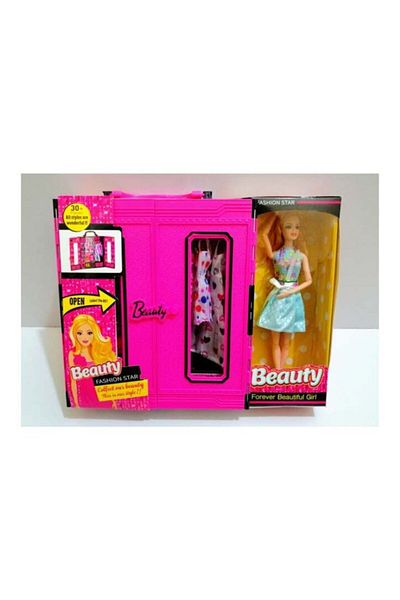 Kayyum Oyuncak Beauty Elite Barbie Jointed Doll with Wardrobe 30 Pieces D:4