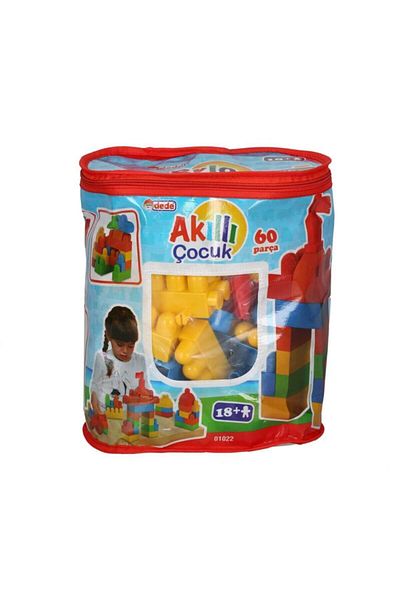 DEDE 60 Pieces Smart Kids Blocks - Colorful
