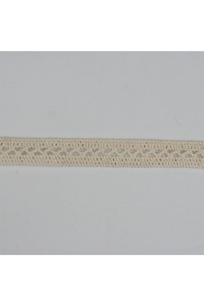 Tuhafiyeciniz 10 μέτρα κρέμα μεσαία βαμβακερή δαντέλα 13mm (1066-1)